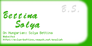 bettina solya business card